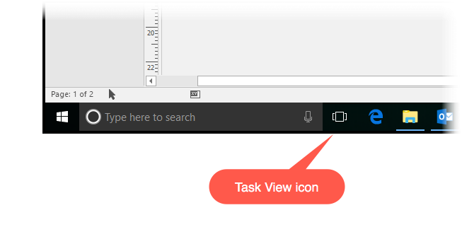 A screenshot of the Task View icon