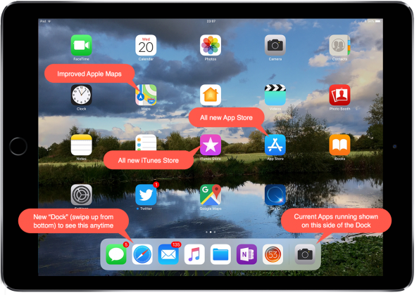 Screenshot of iOS11 on iPad