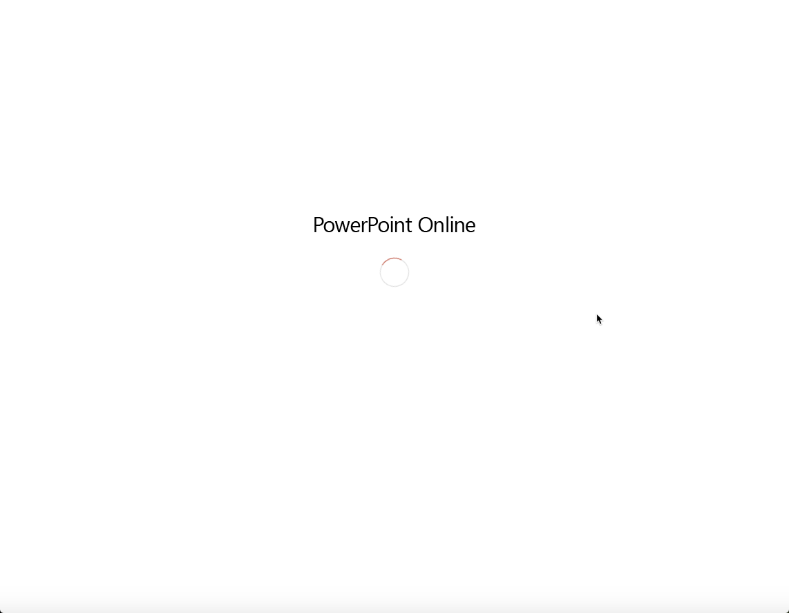 PowerPoint online loading screen