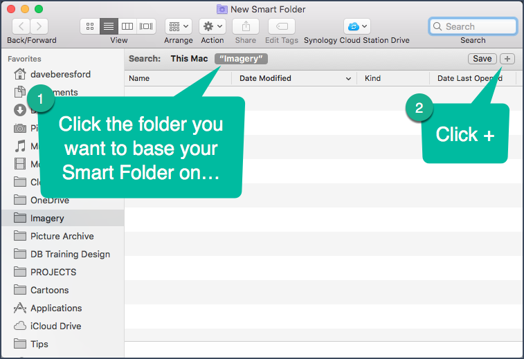 Starting a Smart Folder off