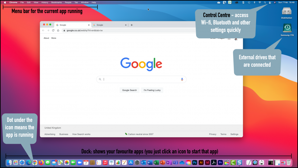 A screenshot of the Mac OS Big Sur desktop